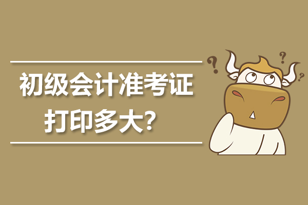 初级会计职称准考证打印用什么样的纸张？多大？